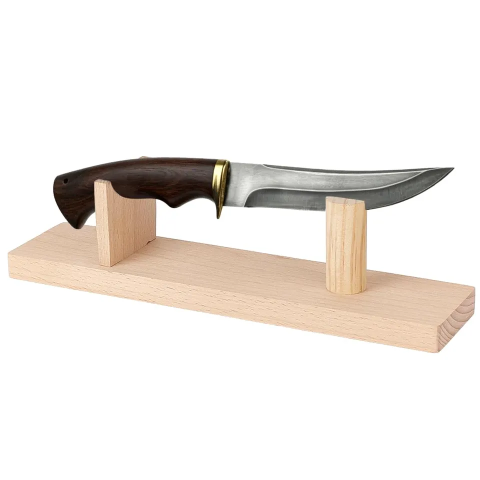 BENECREAT Présentoir à Couteaux 65 mm Bloc Bois Chêne