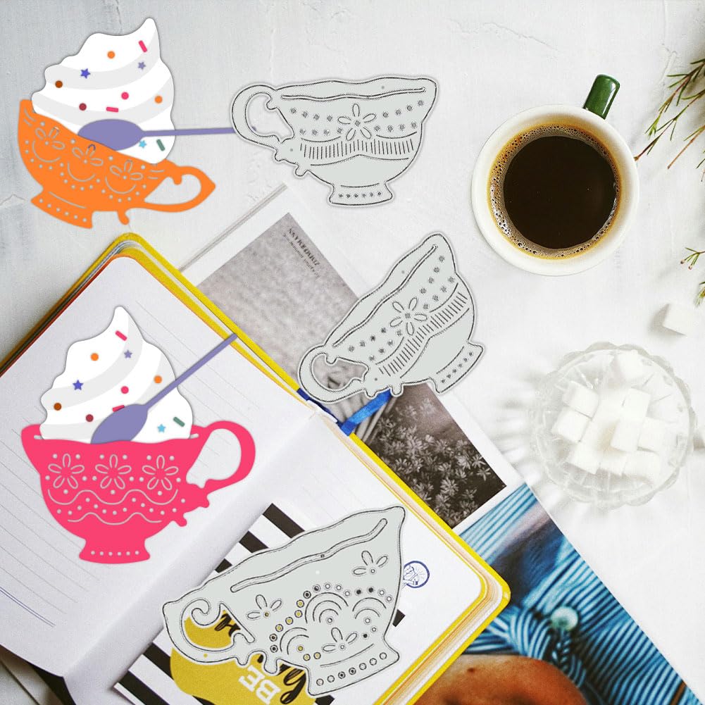 BENECREAT Tasse à Thé Rétro dies découpe scrapbooking acier