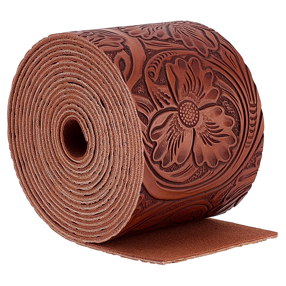 BENECREAT Simili cuir gaufré chocolat 2m 50mm