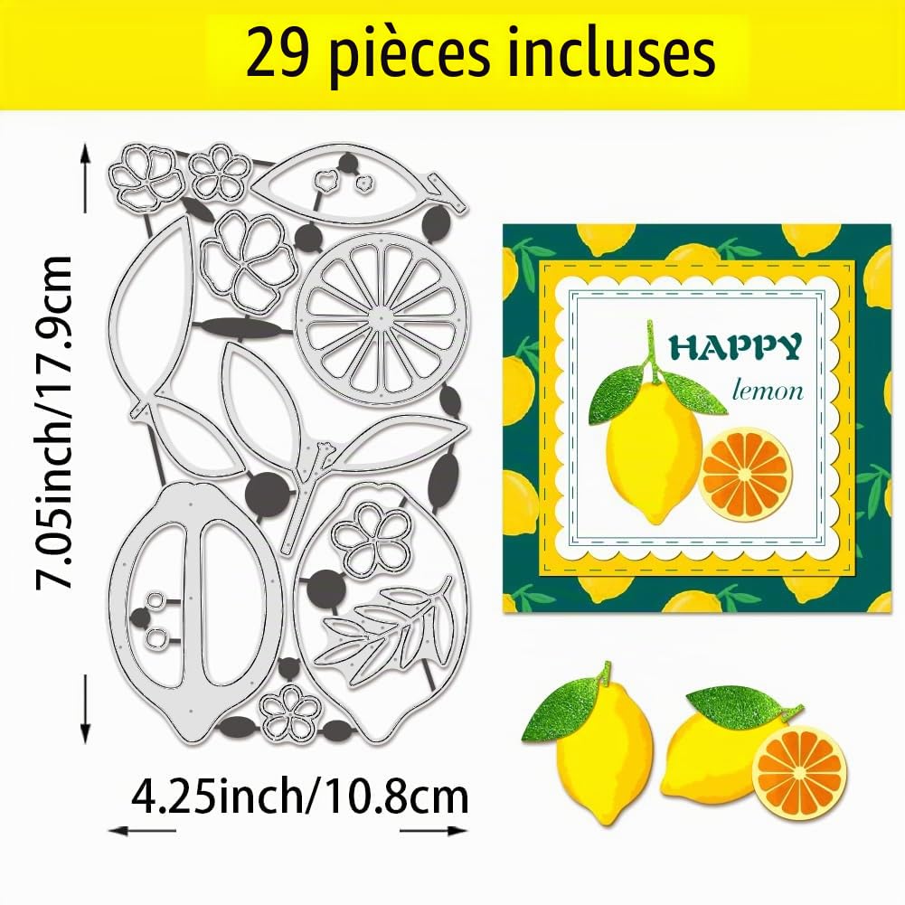 BENECREAT dies découpe citron scrapbooking acier