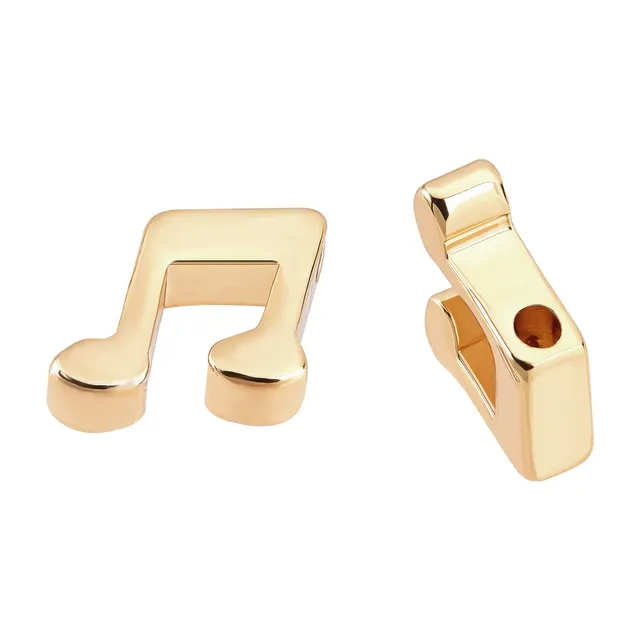 BENECREAT Breloque Note Musique Laiton Doré 18K x50