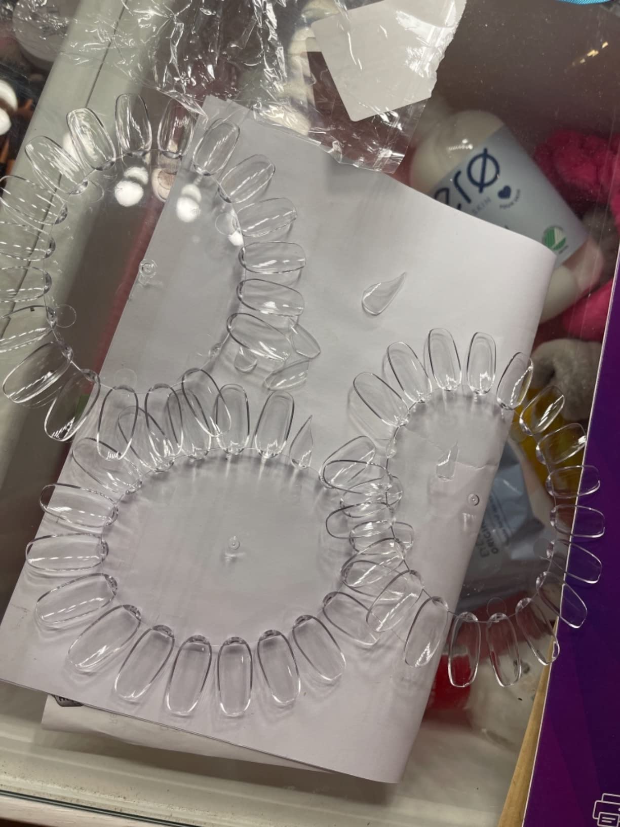 ROSENICE Nuancier Ongles Rond Transparent 20 Teintes 10 Pièces