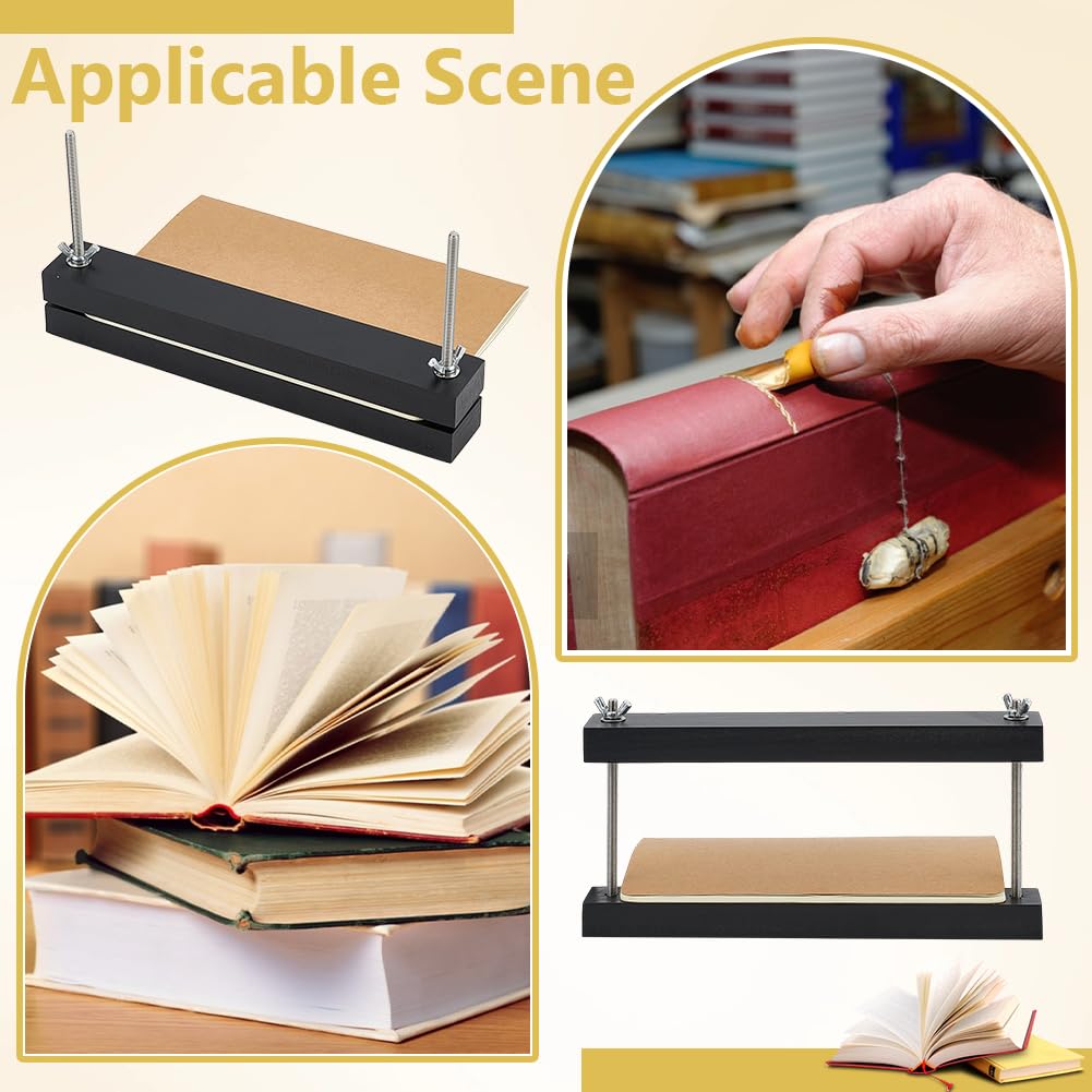 BENECREAT presse à relier bois hêtre noir 25cm kit