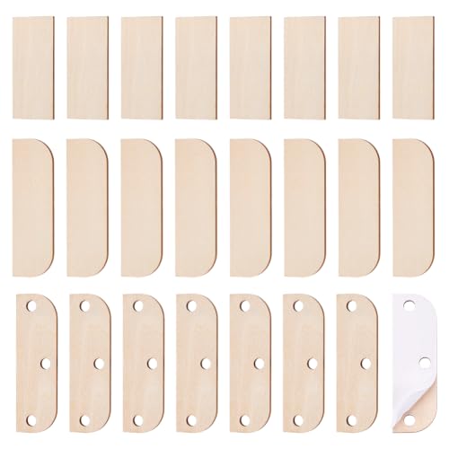 BENECREAT plaques réparation porte bois adhésives 48pcs amande