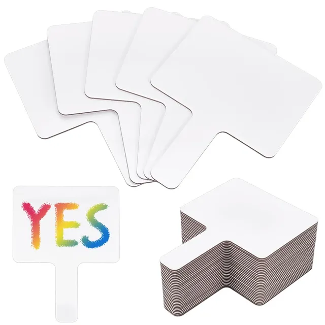 BENECREAT ardoise blanche effaçable MDF 36 pcs 23 cm