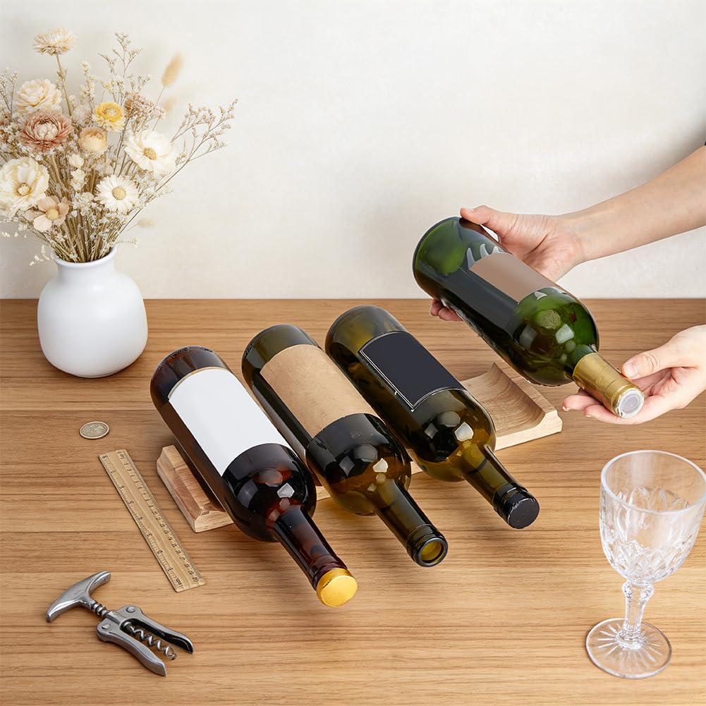 BENECREAT support bouteilles vin bois 4 places 35cm