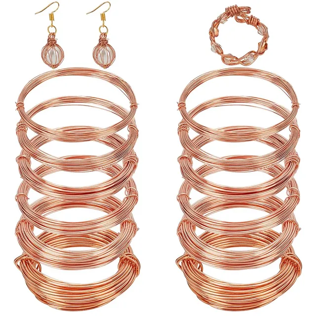 BENECREAT Fil Cuivre Bijoux 0.3-1mm 12 Rouleaux 5m