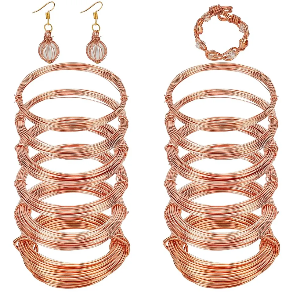 BENECREAT Fil Cuivre Bijoux 0.3-1mm 12 Rouleaux 5m