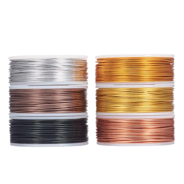 BENECREAT fil aluminium 18 gauge 1 mm 6 rouleaux couleur