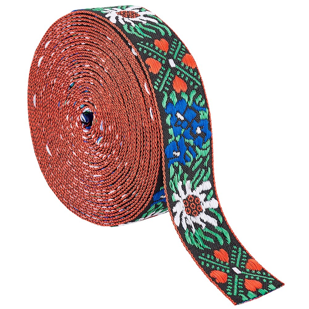 BENECREAT Ruban Sergé Coton 45m x 15mm Noir Chevrons