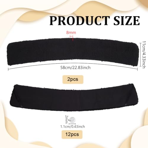 BENECREAT col détachable fausse fourrure noir 2 pcs