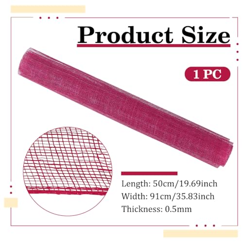 BENECREAT tissu sinamay maille rose 91x50cm chapeau