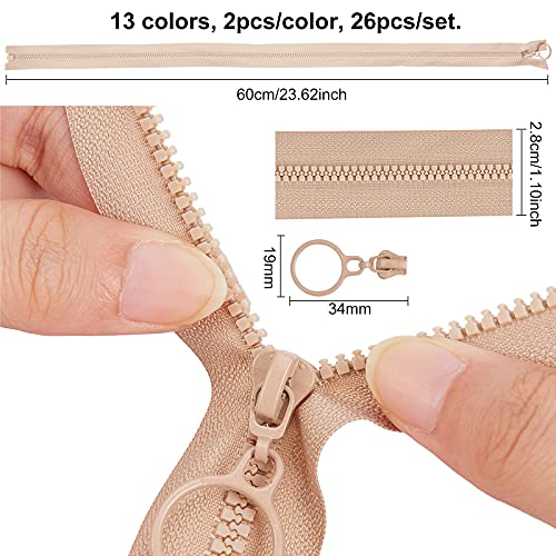 BENECREAT fermeture éclair nylon #3 60cm 26 pcs
