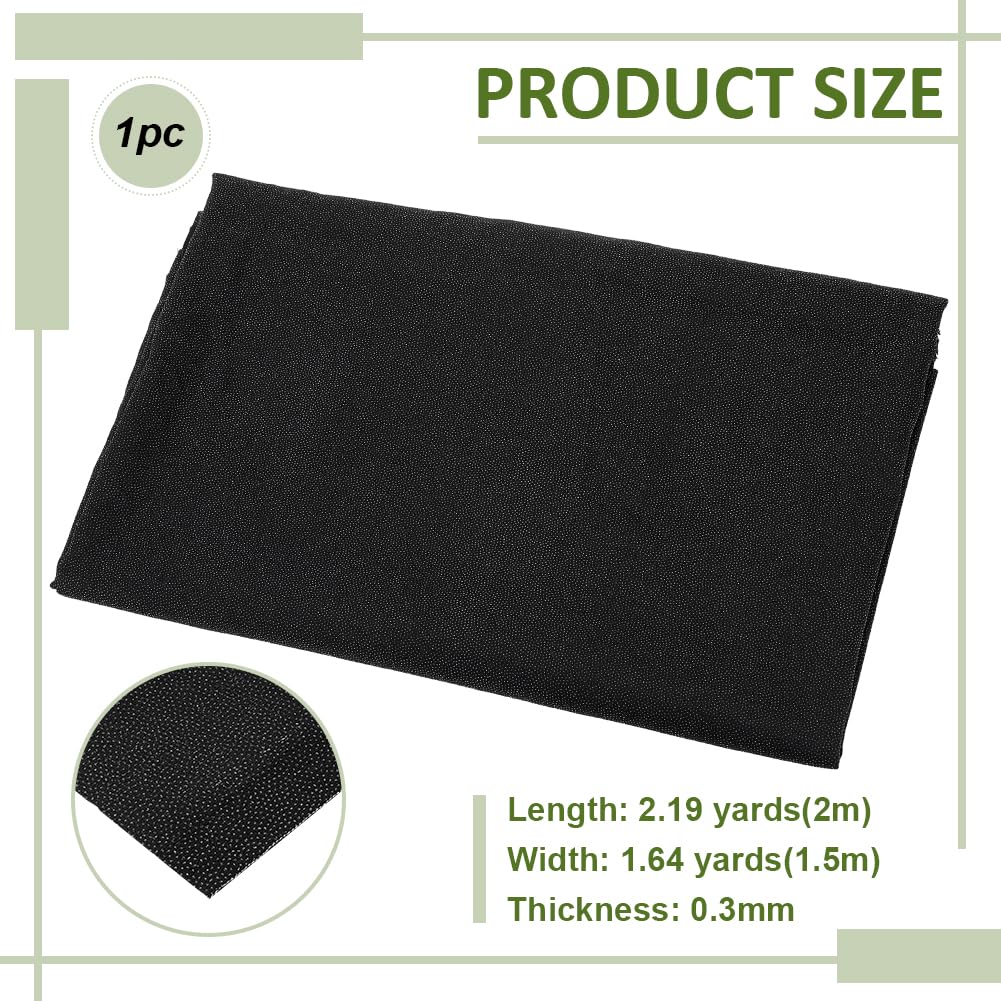 BENECREAT Tissu Doublure Thermocollant Noir Polyester 2x1,5m
