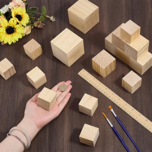 BENECREAT Cubes Bois Pin Brut 16pcs 70/50/40mm à peindre