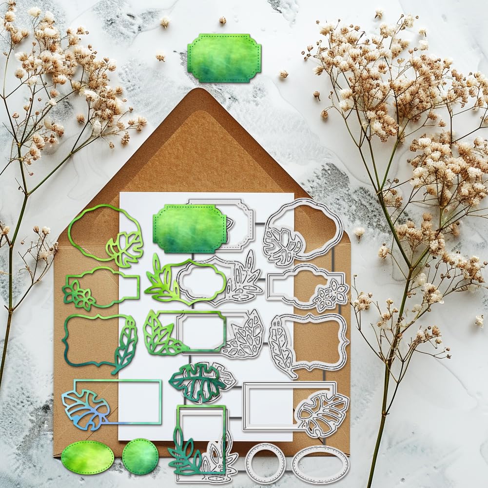 BENECREAT Dies Cadre Feuilles Palmier Tropical Scrapbooking