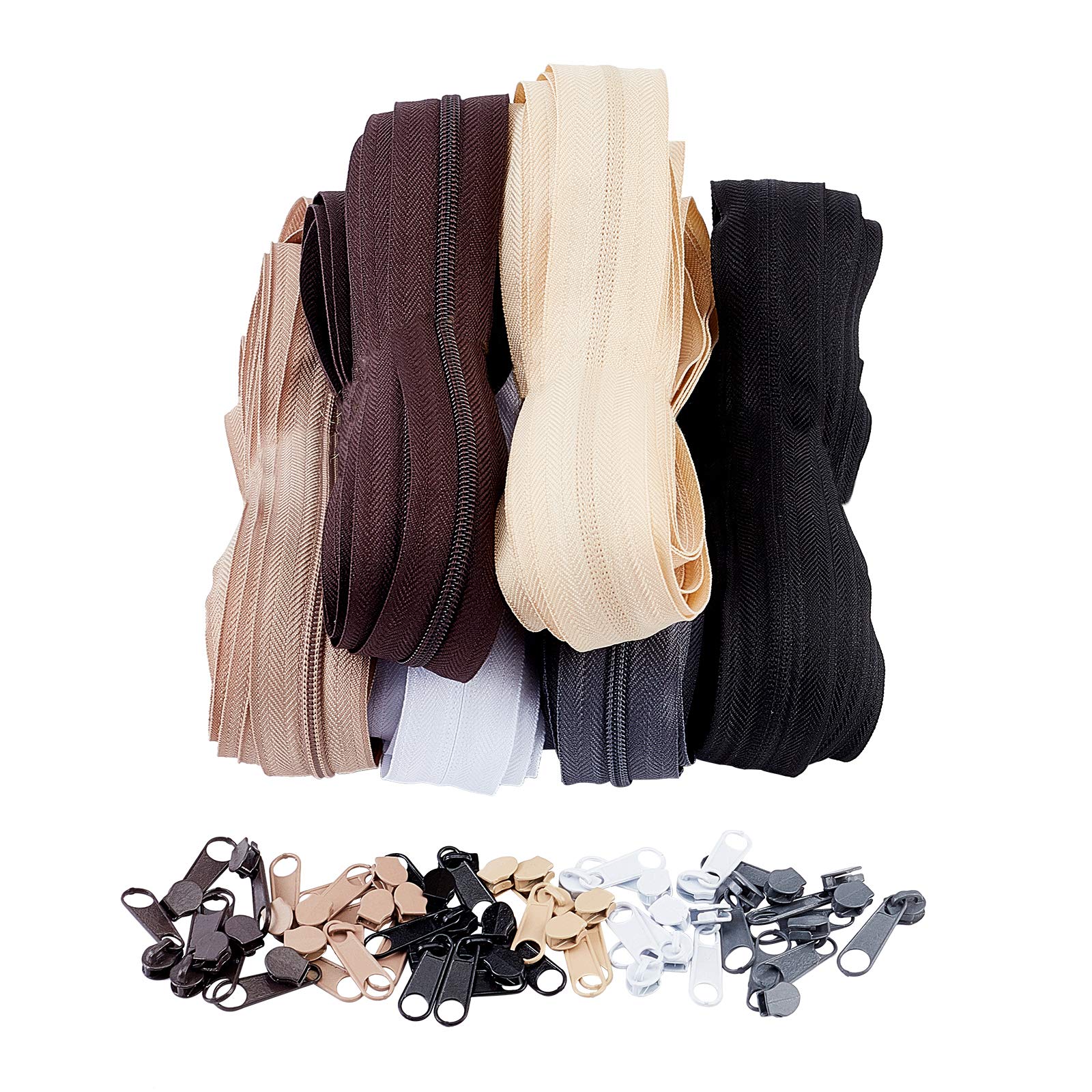 BENECREAT fermetures éclair nylon #3 24 m x6 +48 curseurs