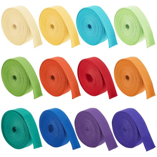 BENECREAT Sangle Polycoton 25 mm 36 m 12 Couleurs Vives