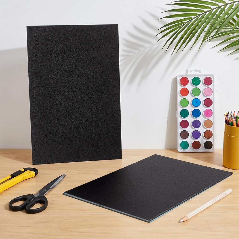 BENECREAT ABS feuilles plastique noires 30x20cm 3mm lot 3