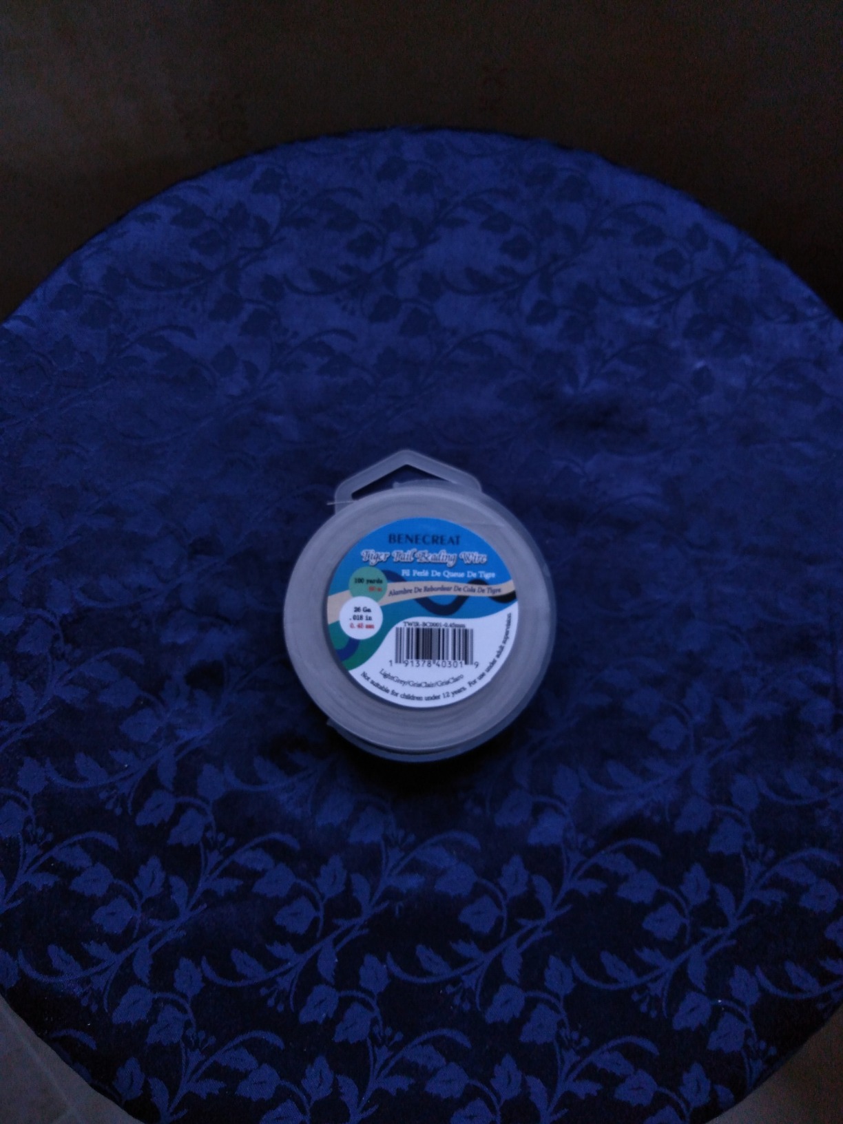BENECREAT Fil Queue de Tigre Gris Clair 0,6mm 36m 7 Brins