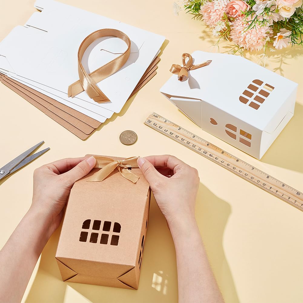 BENECREAT boîtes maison boîtes cadeau pérou blanc 24 pcs