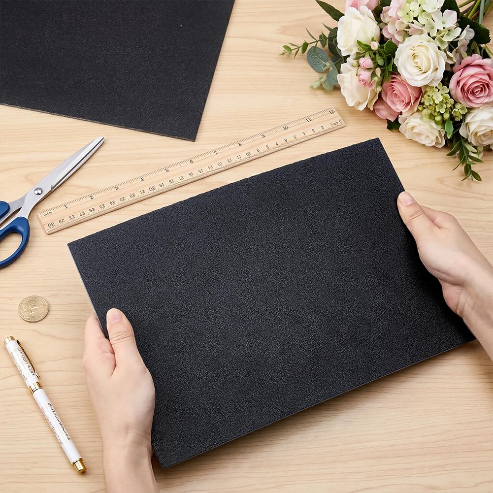 BENECREAT ABS feuilles plastique noires 30x20cm 3mm lot 3