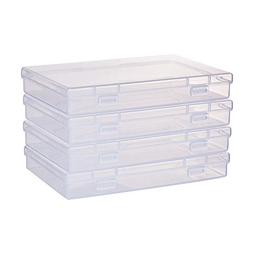 BENECREAT Boîte Rangement Plastique 17x10,5cm Transparente x4