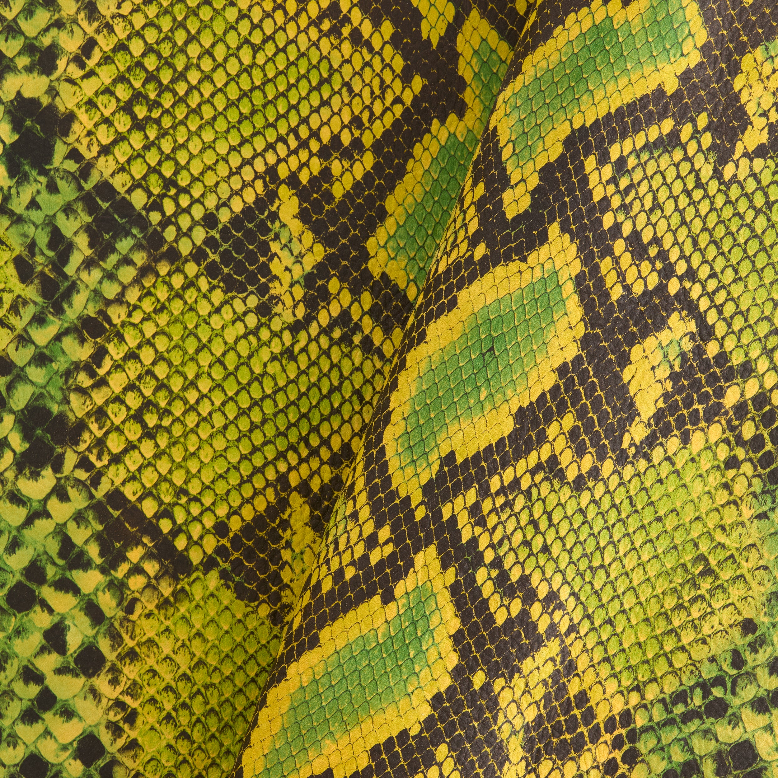 Tandy Leather Python épaule cuir imprimé jaune vert