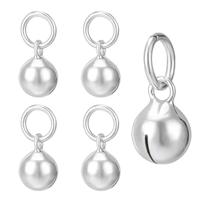 BENECREAT breloques cloche argent 925 8,8 mm x5 Noël