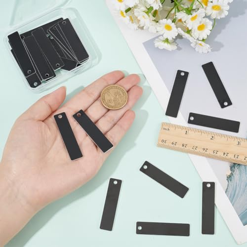 BENECREAT Porte-Clés Aluminium à Graver 50x12mm Lot 30
