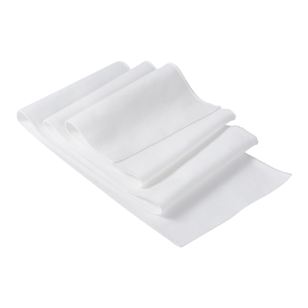 BENECREAT tissu côtelé élastique noir 100x15 cm bord-côte