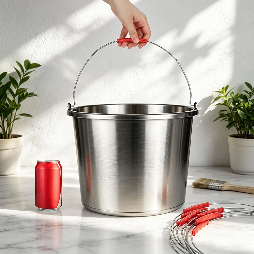 BENECREAT Poignée Seau Inox 155mm Lot 10 Plastique