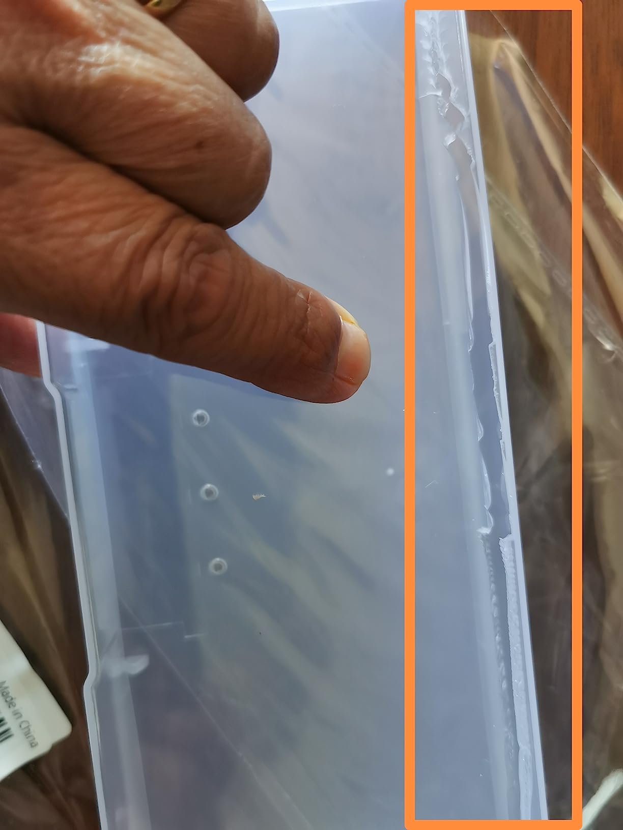 BENECREAT lot 5 boîtes rangement plastique transparentes 19 cm