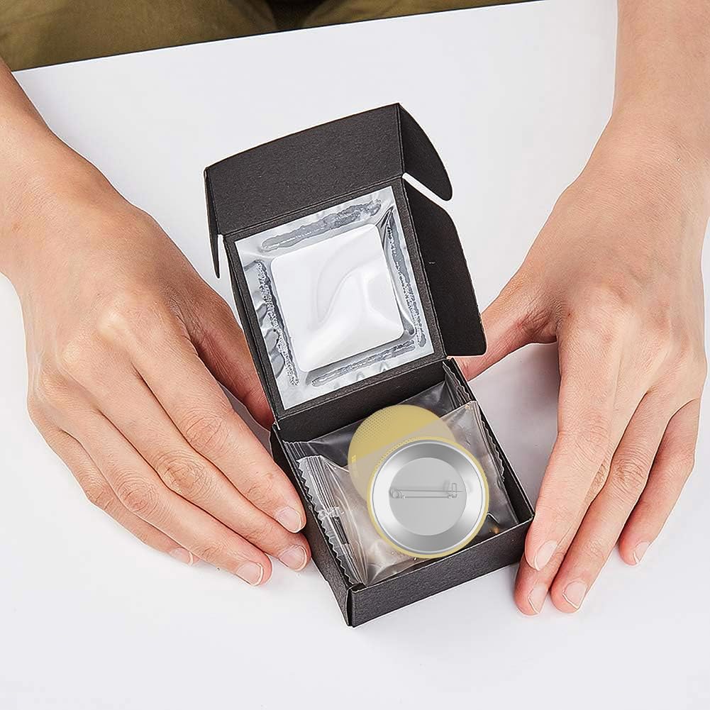 BENECREAT Boîtes Kraft Fenêtre Noires 65mm 100 pcs carton