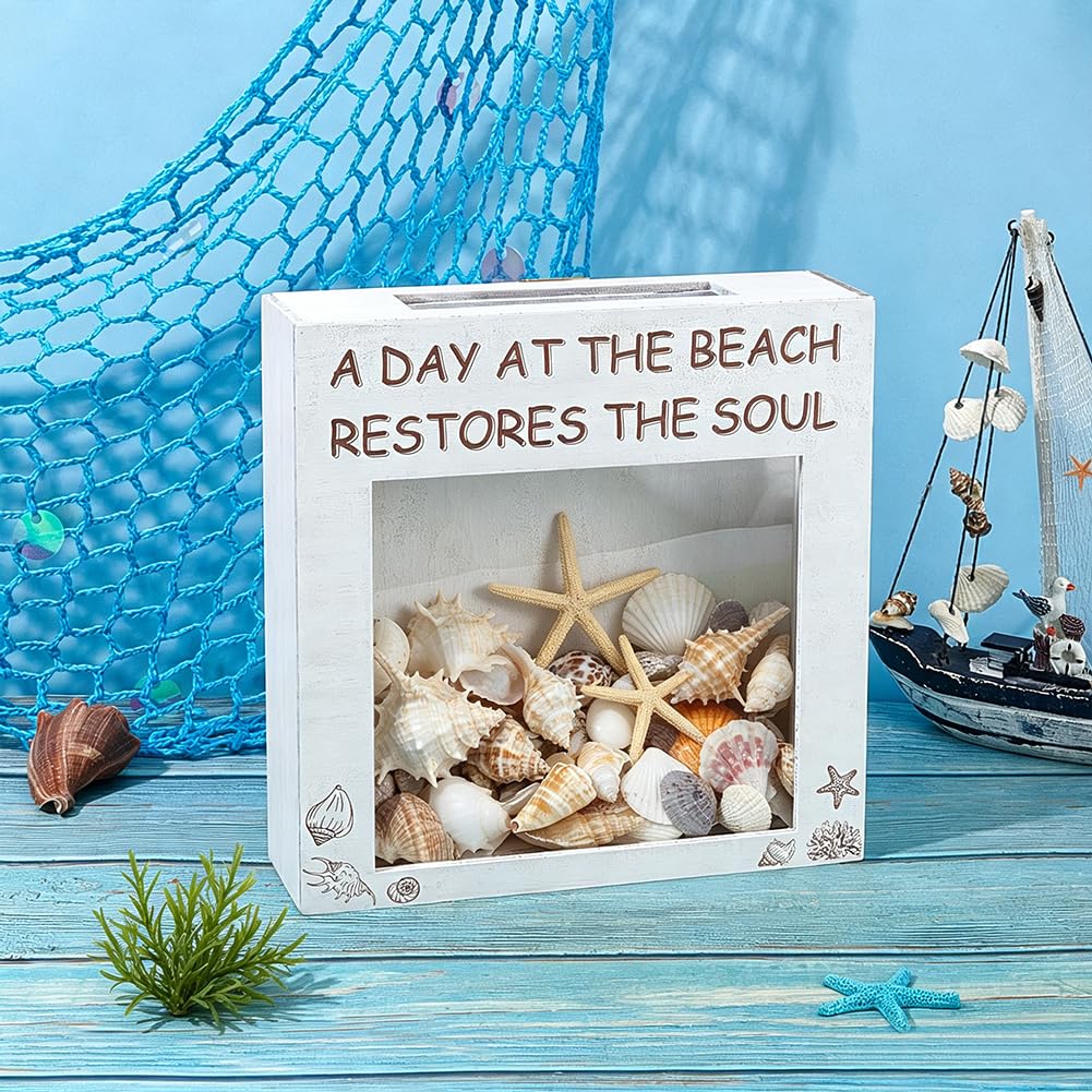 BENECREAT boîte souvenir blanche vitrine acrylique 2 pcs