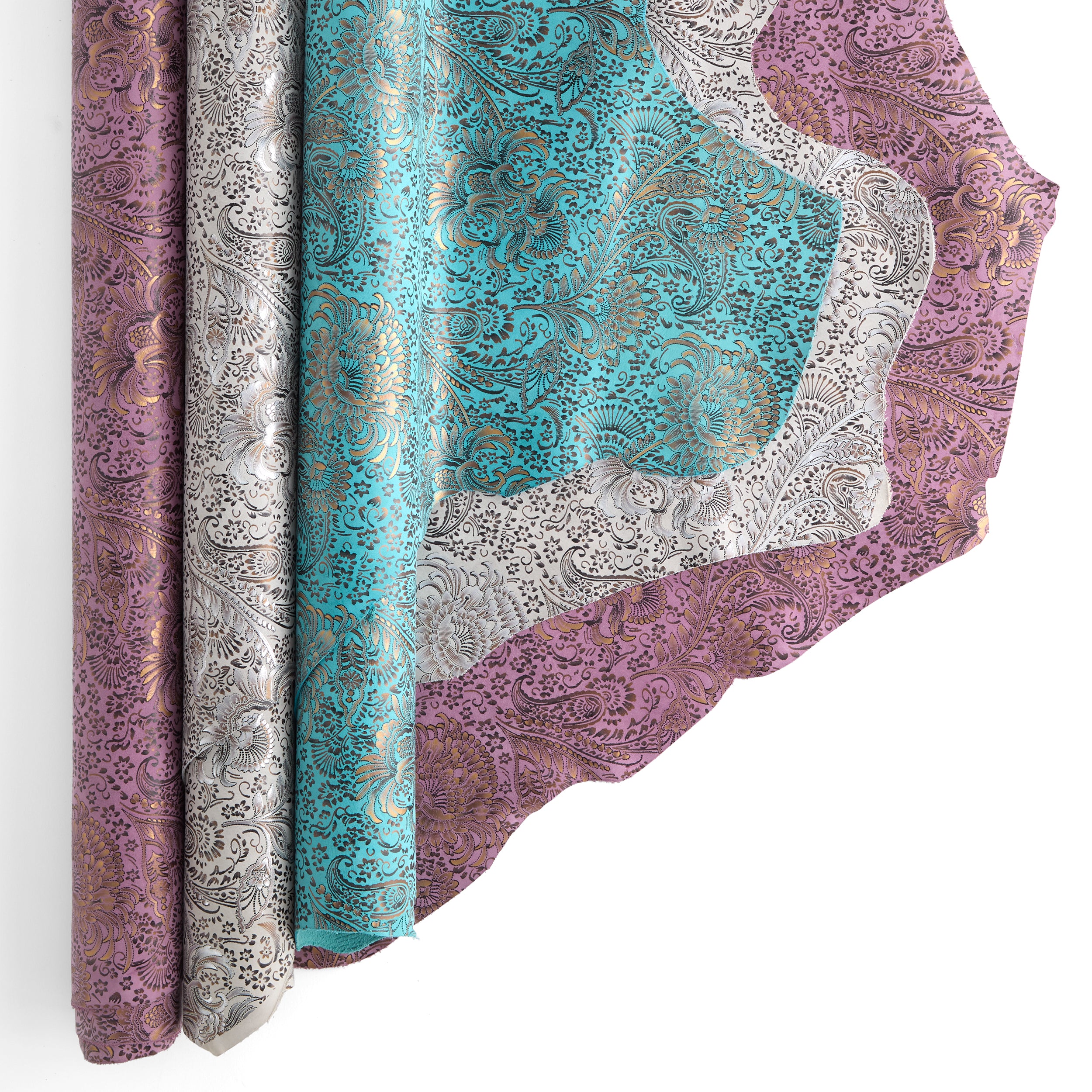 Tandy Leather Cachemire Métallique épaule cuir turquoise