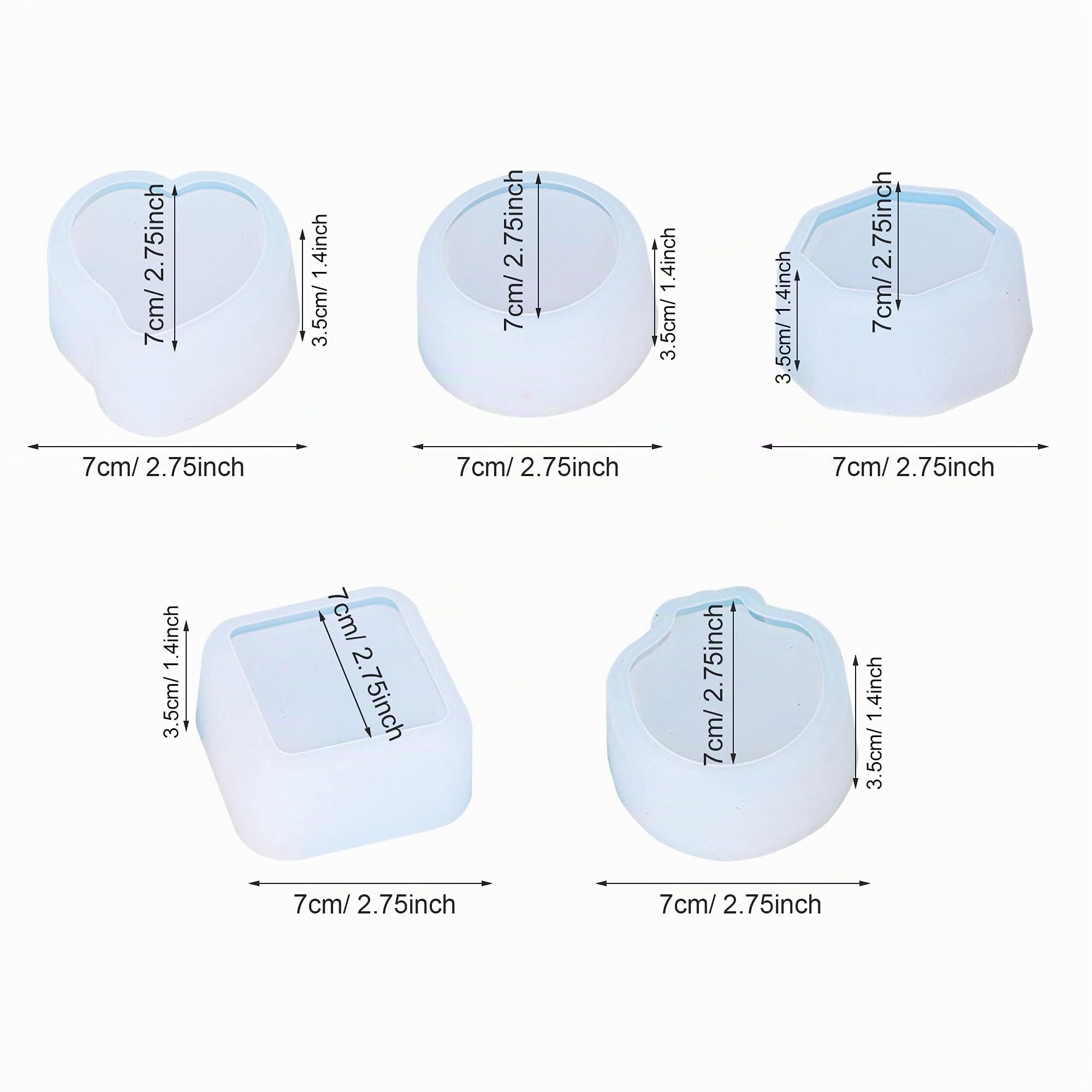 Cayway Style 7 moule silicone pot fleur kit 30 pièces paillettes