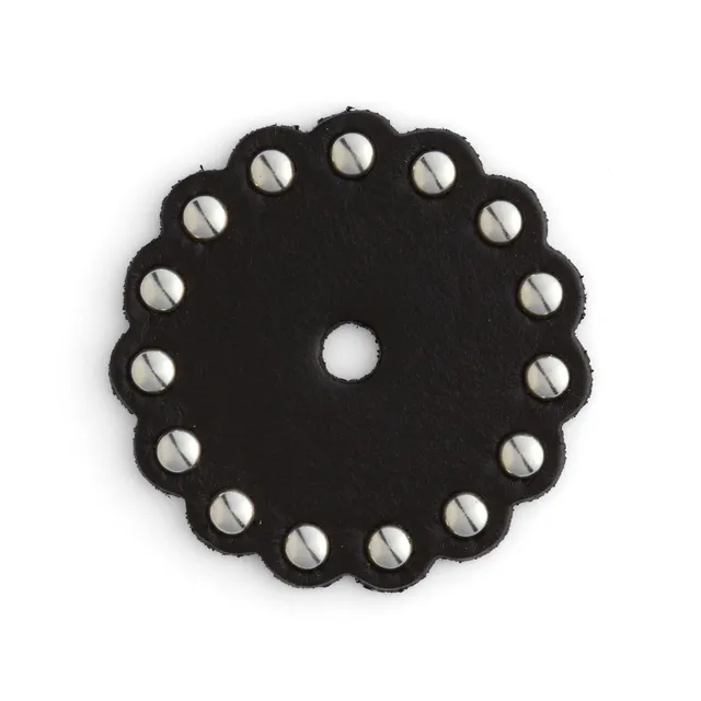 Tandy Leather Conchos Festonnés cuir noir lot 100