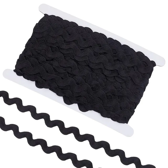BENECREAT ruban ondulé franges noires 19mm 24,6m
