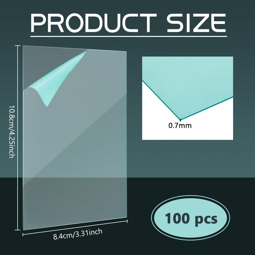 BENECREAT Lentilles Soudage Transparentes 108x84mm 100pcs