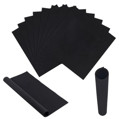 BENECREAT Feuille Mousse EVA Noire 40x40cm Lot 10 0,8mm