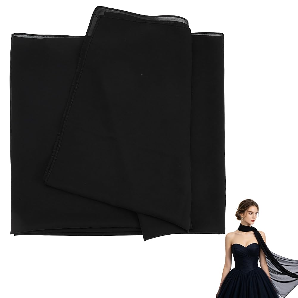 BENECREAT châle mariage étole blanche 300x70cm polyester