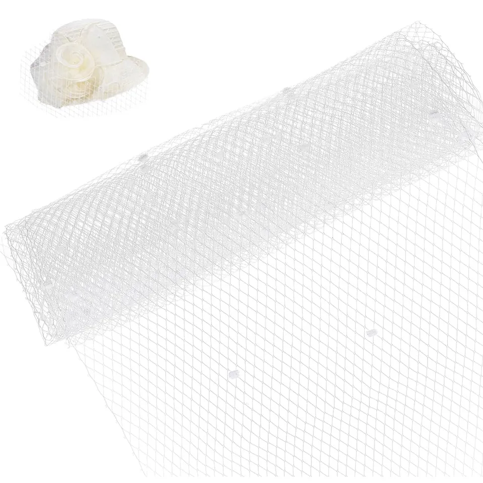 BENECREAT Tulle Voile Blanc Organza 2 m x 45 cm