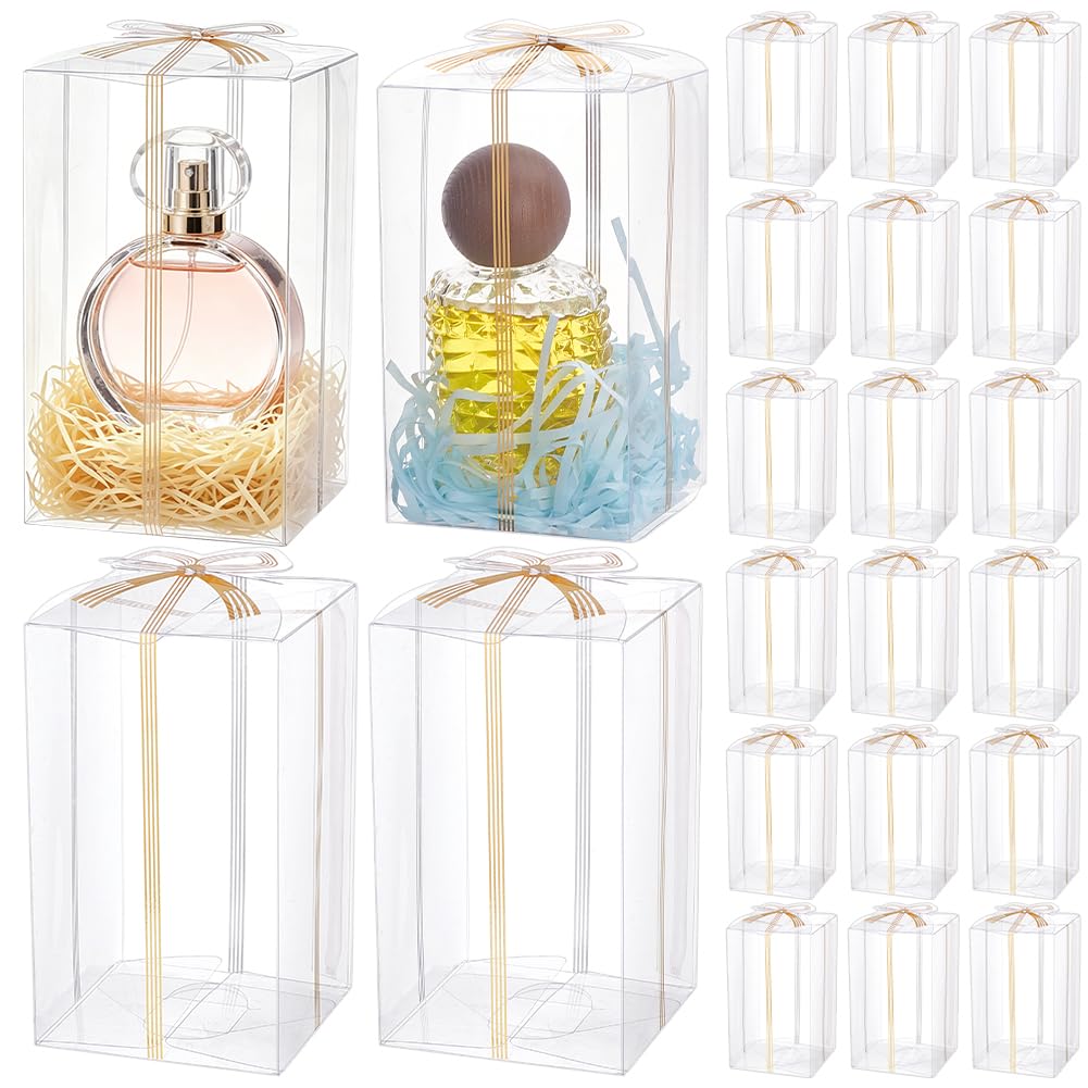 BENECREAT Boîte Cadeau Plastique Transparent Gainsboro 30pcs