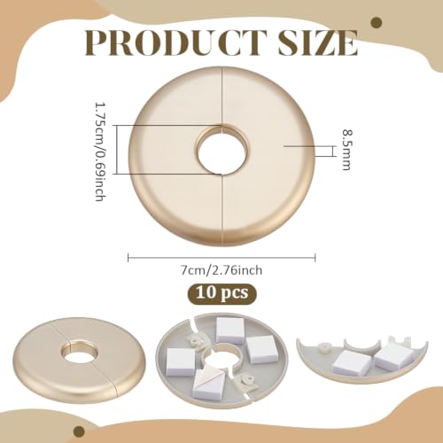 BENECREAT Cache Plomberie Rond 17,5mm 10pcs PVC Adhésif