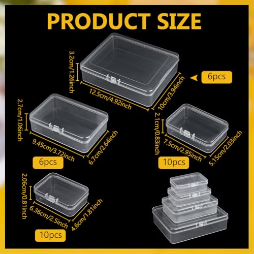 BENECREAT Boîtes Rangement Perles Plastique 32 Pièces