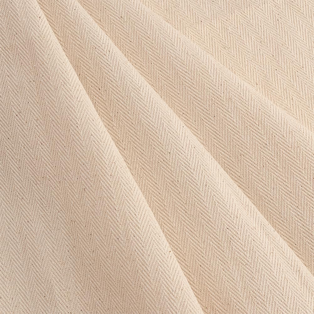 BENECREAT Tissu Coton Sergé Chevrons Noir 183cm