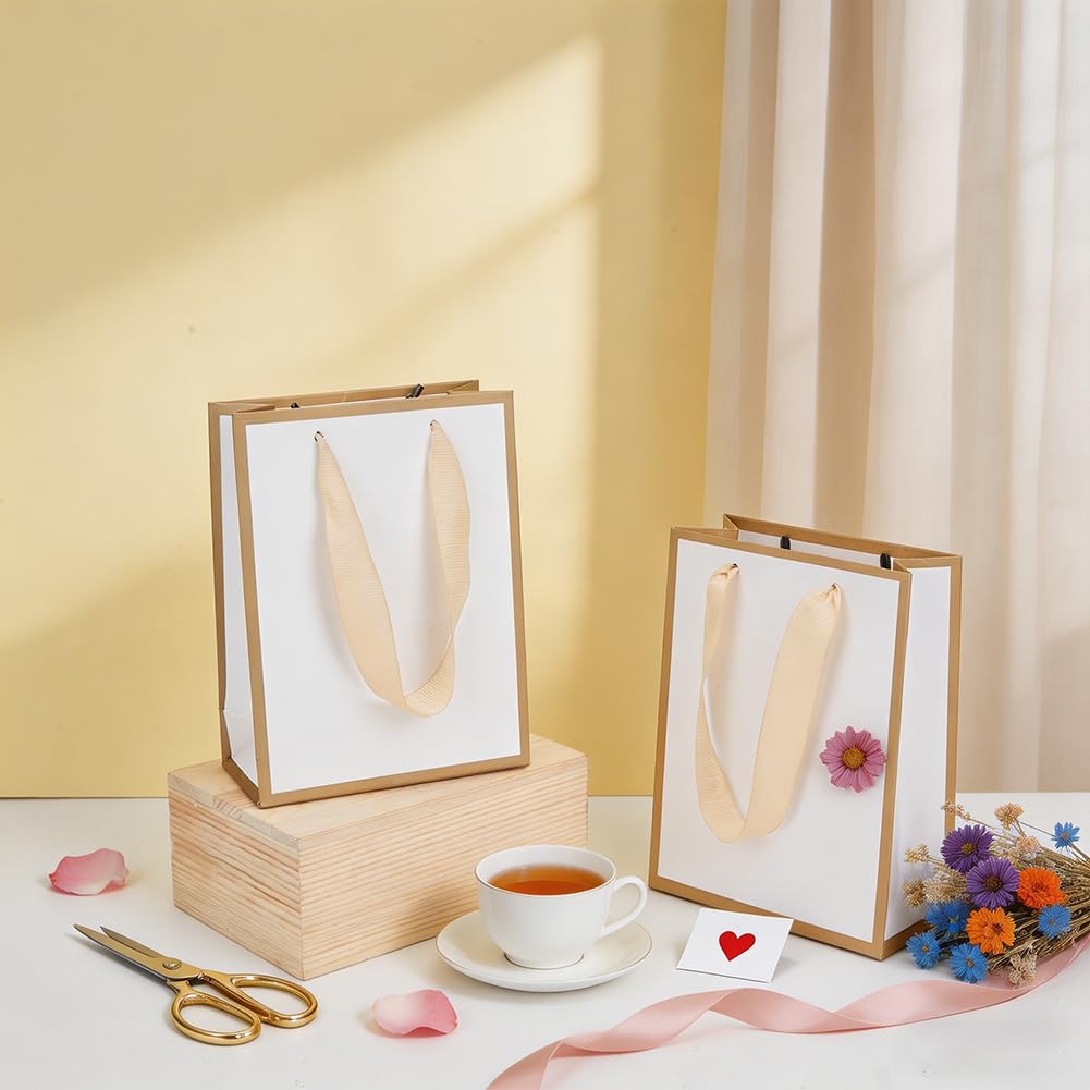 BENECREAT Mini Sacs Cadeau Goldenrod 12 cm avec Étiquettes x60