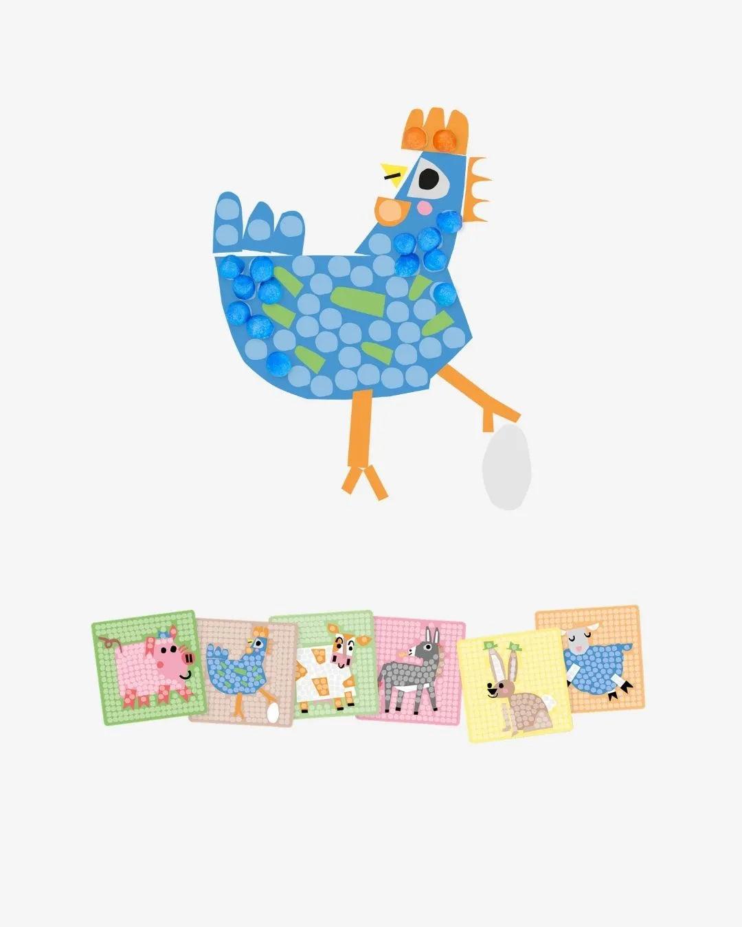 PLAYMAÏS Mosaic Farm cartes mosaïque 6 cartes ferme