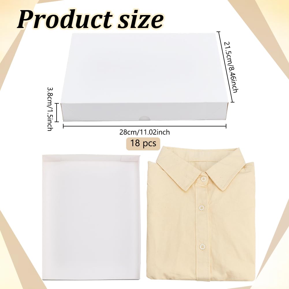 BENECREAT boîtes chemises papier blanc 280mm 18 pièces